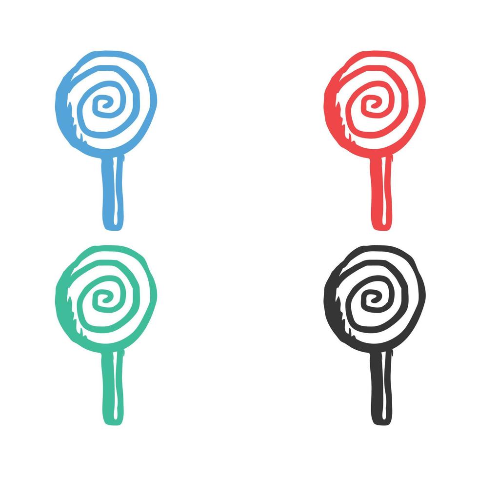 Candy icon, candy floss, Candy lollipop vector icon logo vector icons in multiple colors