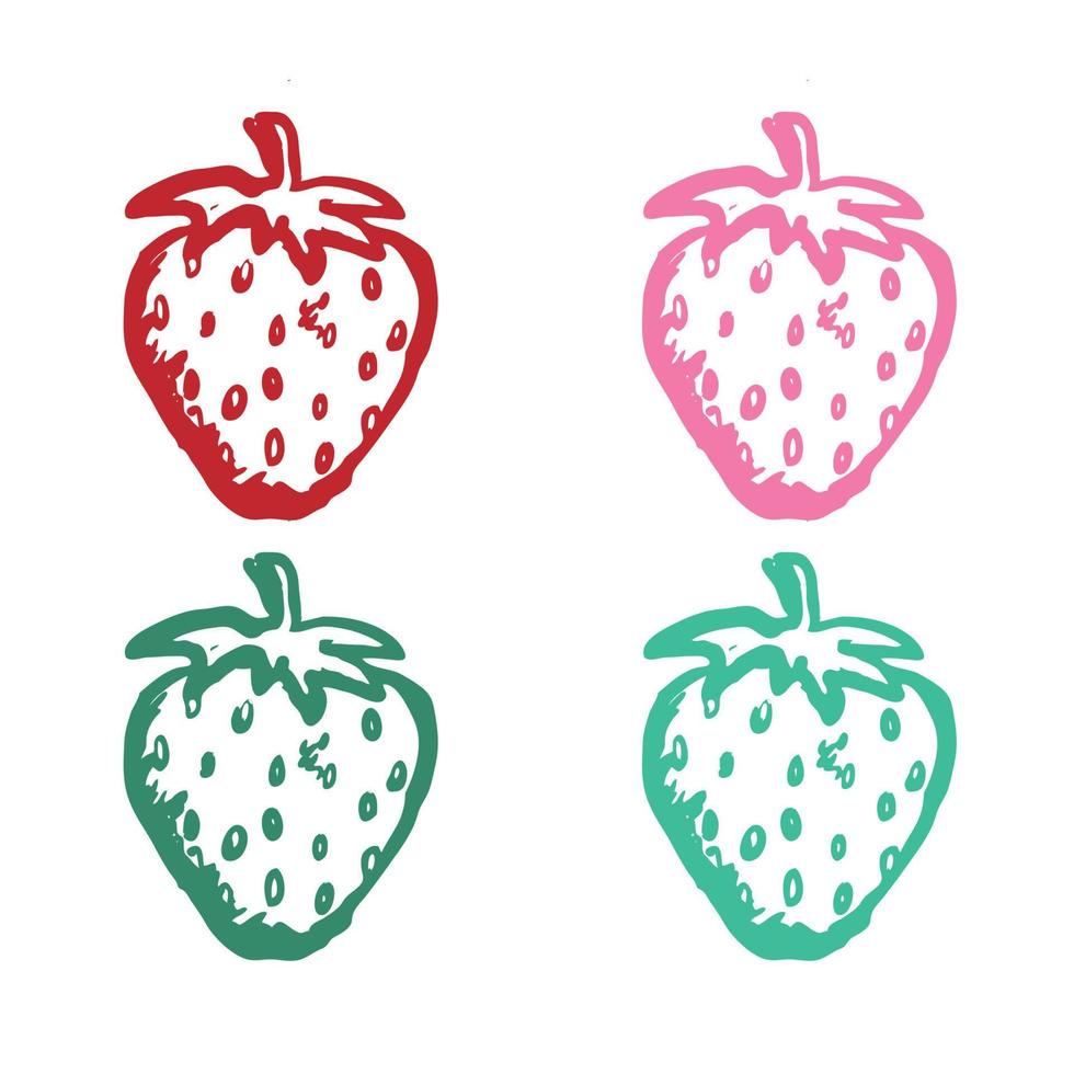 Garden strawberry fruit icon, strawberry fruit, Strawberry icon,  fruit icon, Strawberry logo vector icons in multiple colors