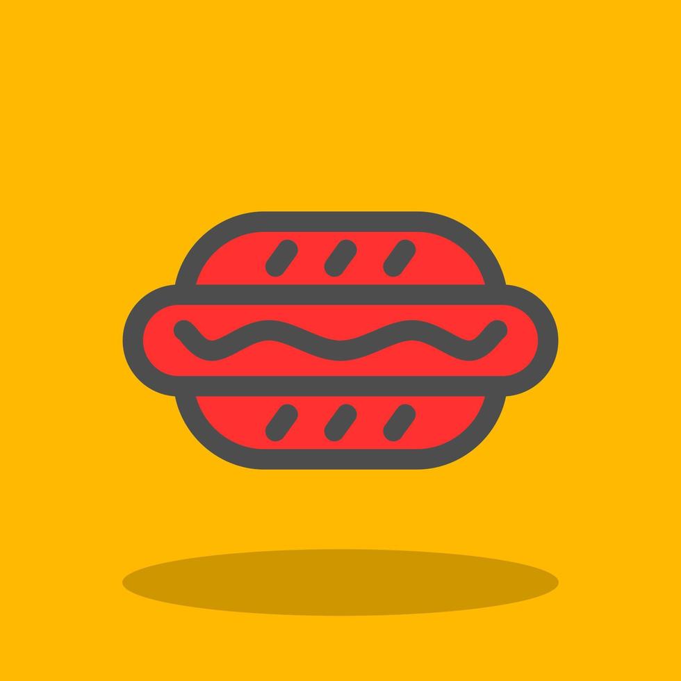 Hot Dog Vector Icon Design