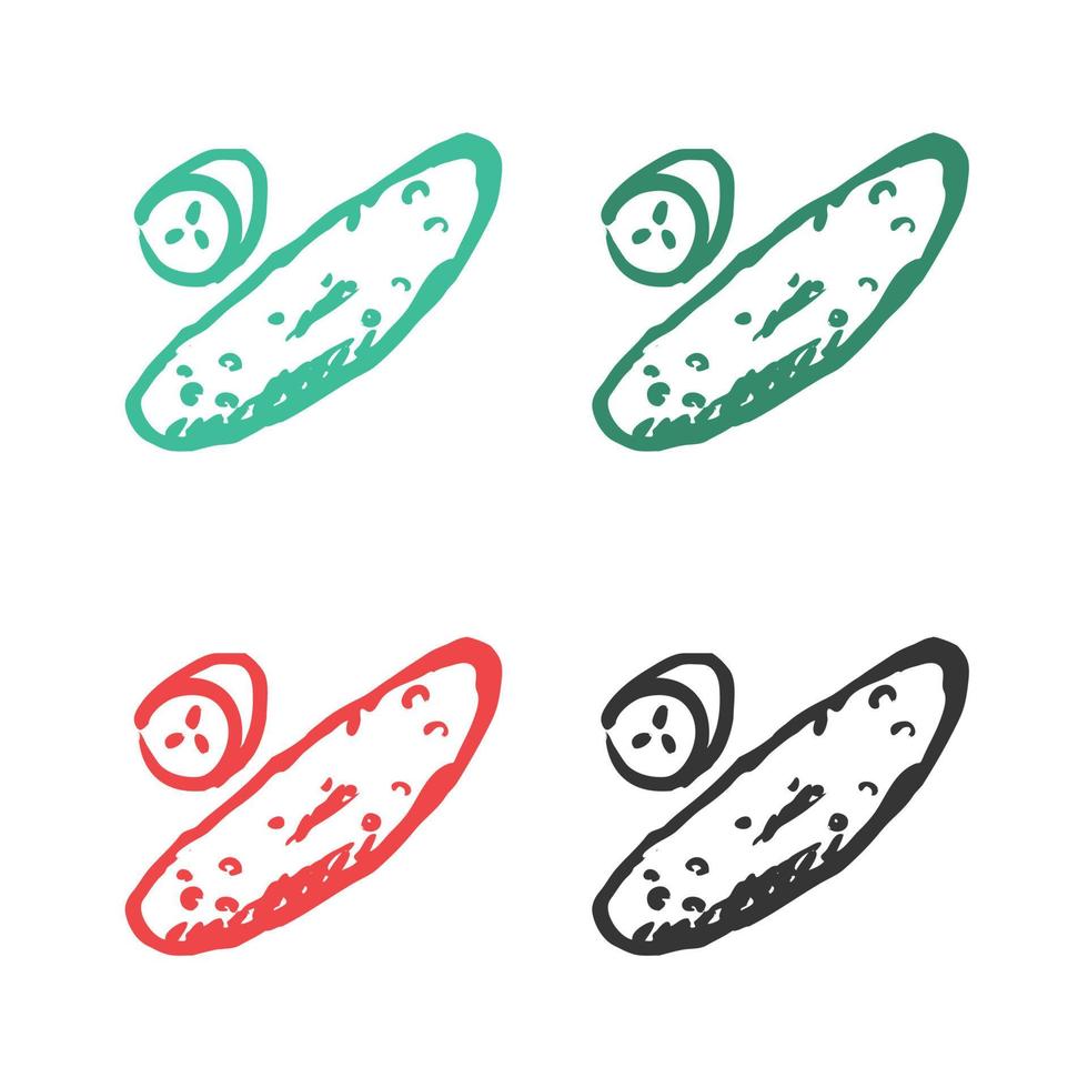 Pepino icono, verde pepinos icono, Pepino logo vector íconos en múltiple colores