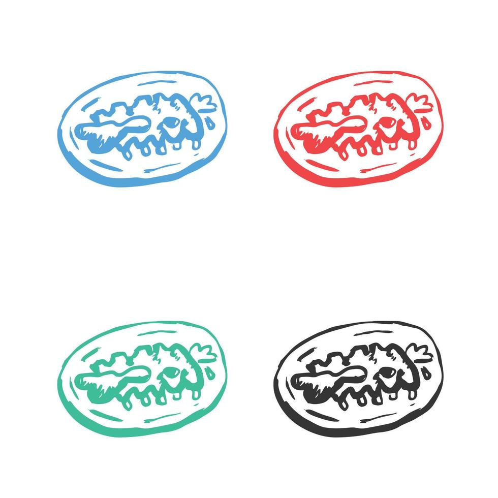 BBQ Ribs Icon, Meat Ribs, Bbq pork ribs icon, Grilled Ribs  vector icons in multiple colors