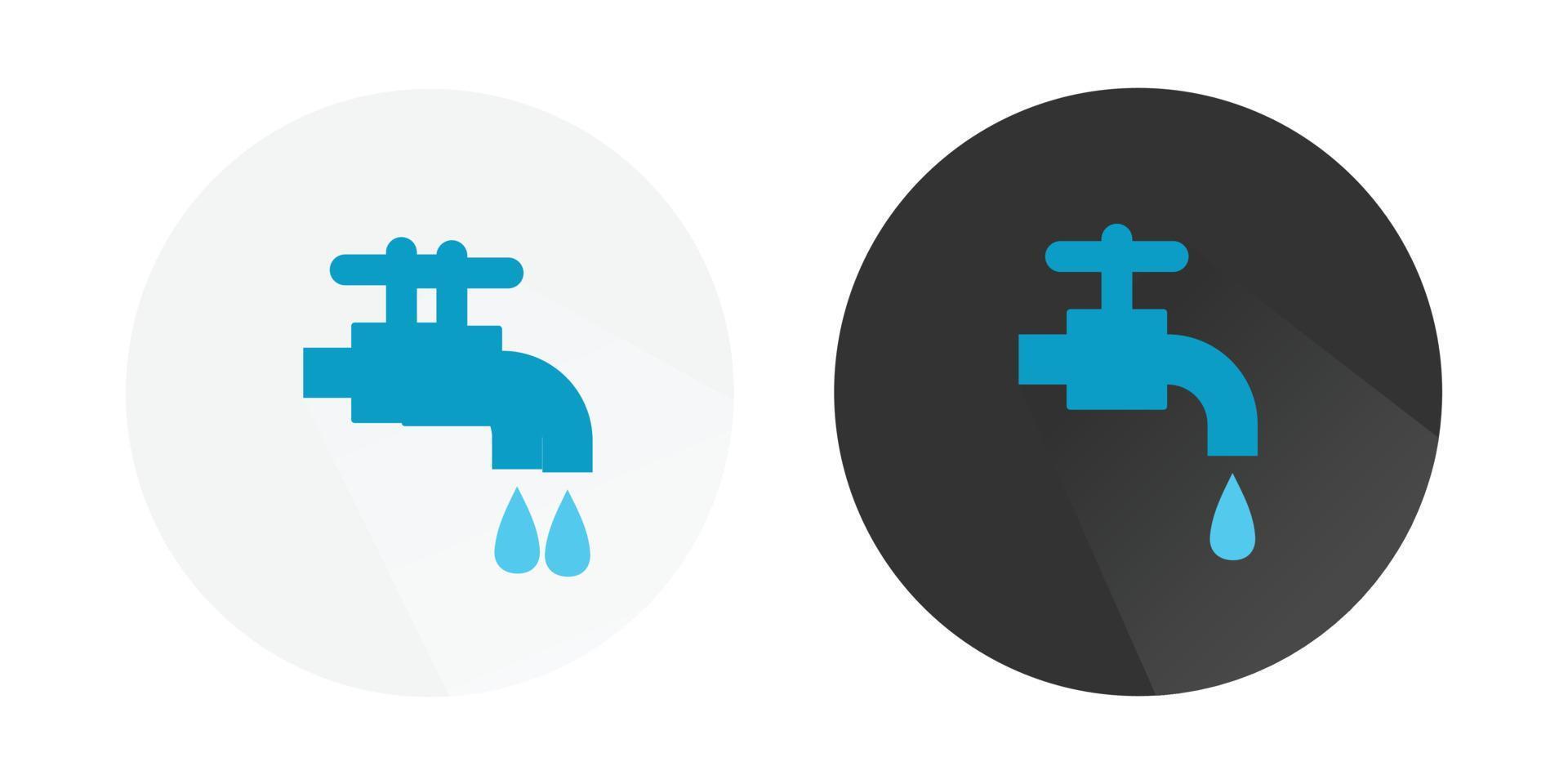 Water tap icon, Dripping tap with drop, Faucet vector icon, faucet with water drop, Water tap logo Colorful vector icons