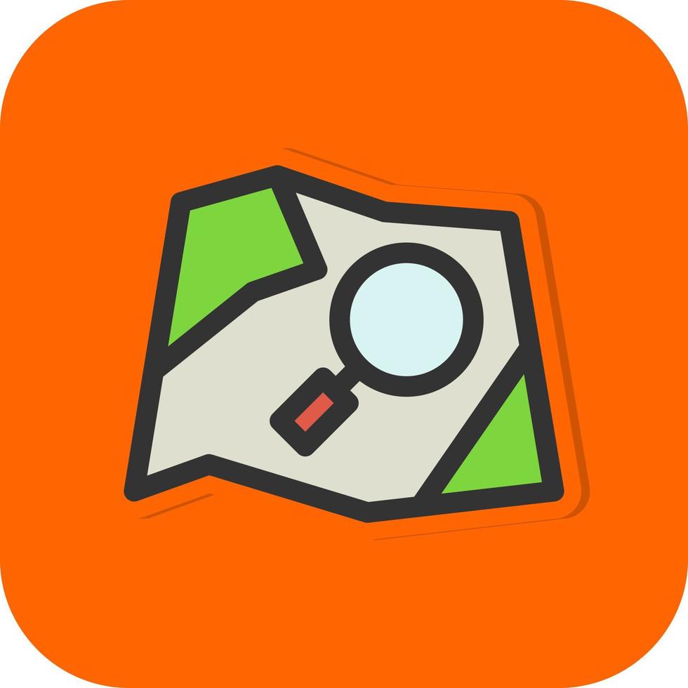 Search Map Vector Icon Design