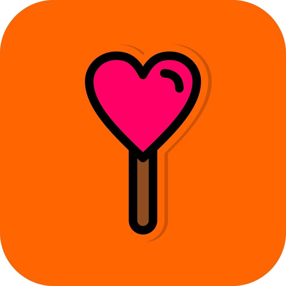 Heart Lollipop Vector Icon Design