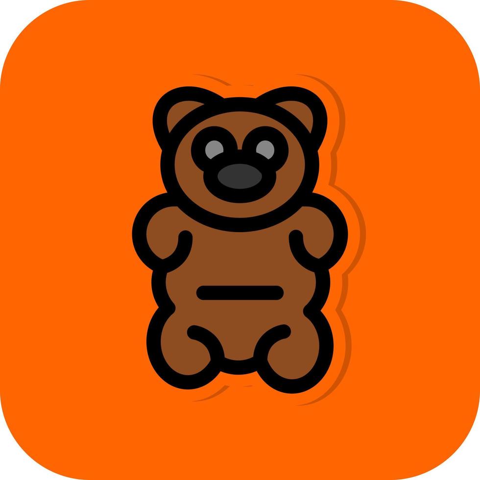 diseño de icono de vector de oso gomoso