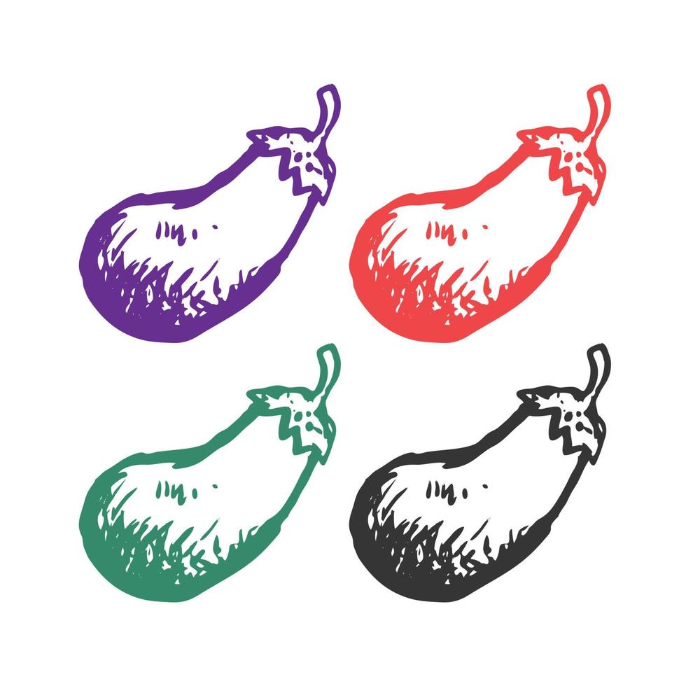 Eggplant icon,  Aubergine icon, eggplant vegetable icon, egg plant icon, vegetable icons, eggplant logo vector icons in multiple colors