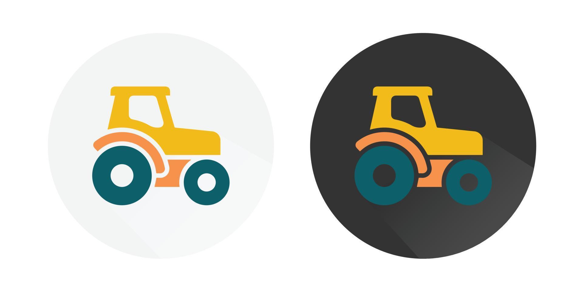 Tractor Vector Icon, farm tractor icon, agricultural transport icon, tractor logo Colorful vector icons