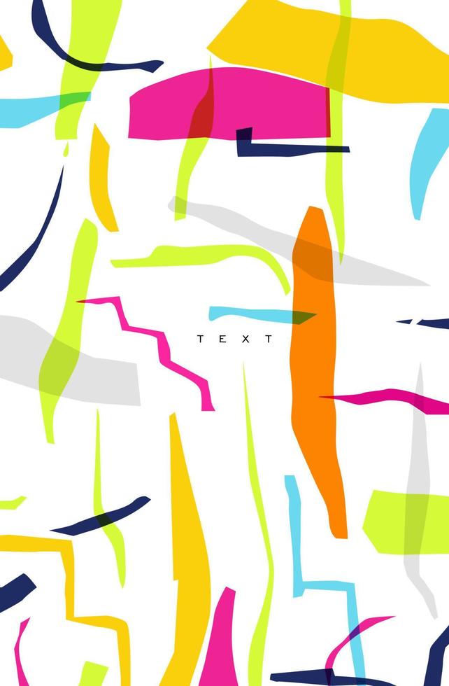 Design template drawing in vivid stylish abstract art on white background vector