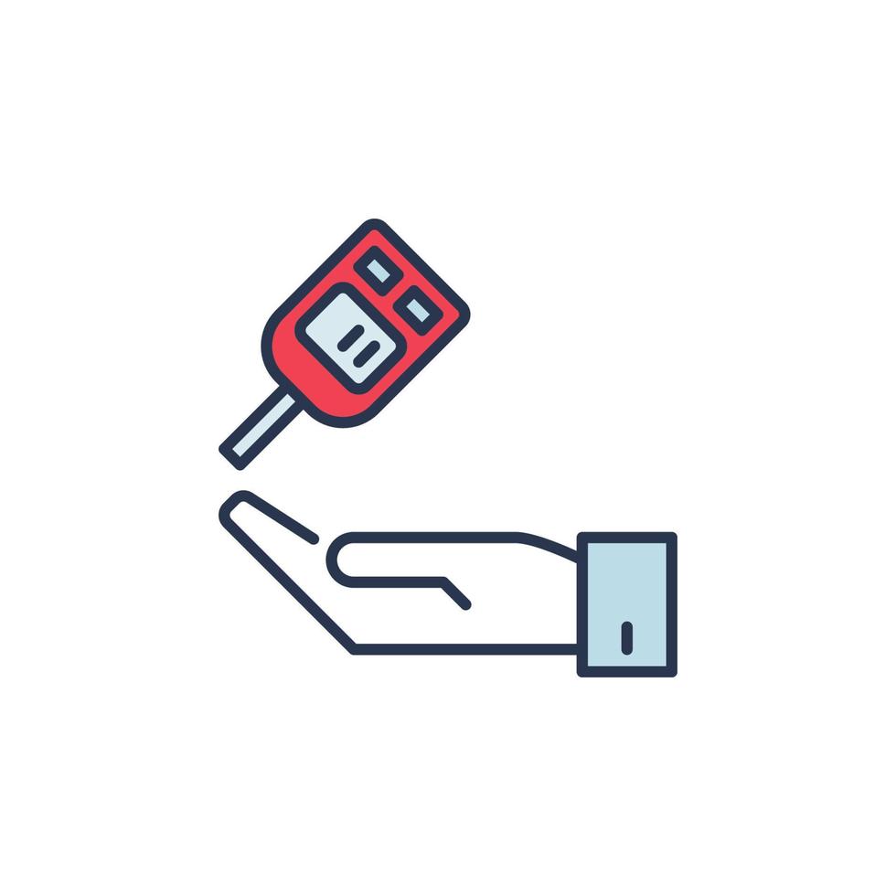 Glucometer and Hand vector concept colored icon or symbol