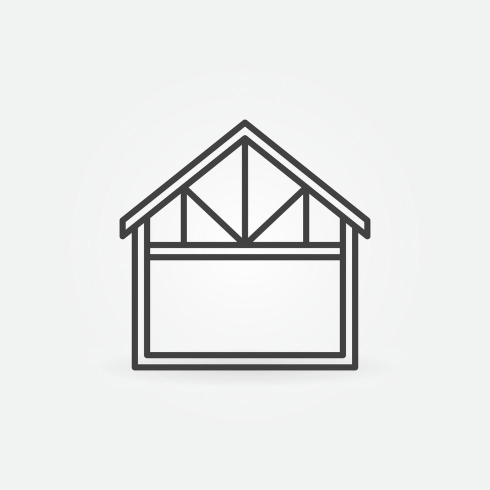 Roof Truss System vector concept thin line icon