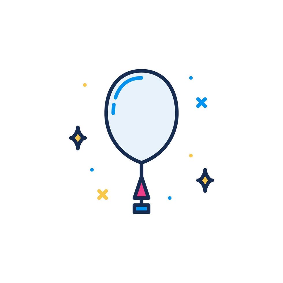 Weather Balloon vector Radiosonde concept colored icon or sign