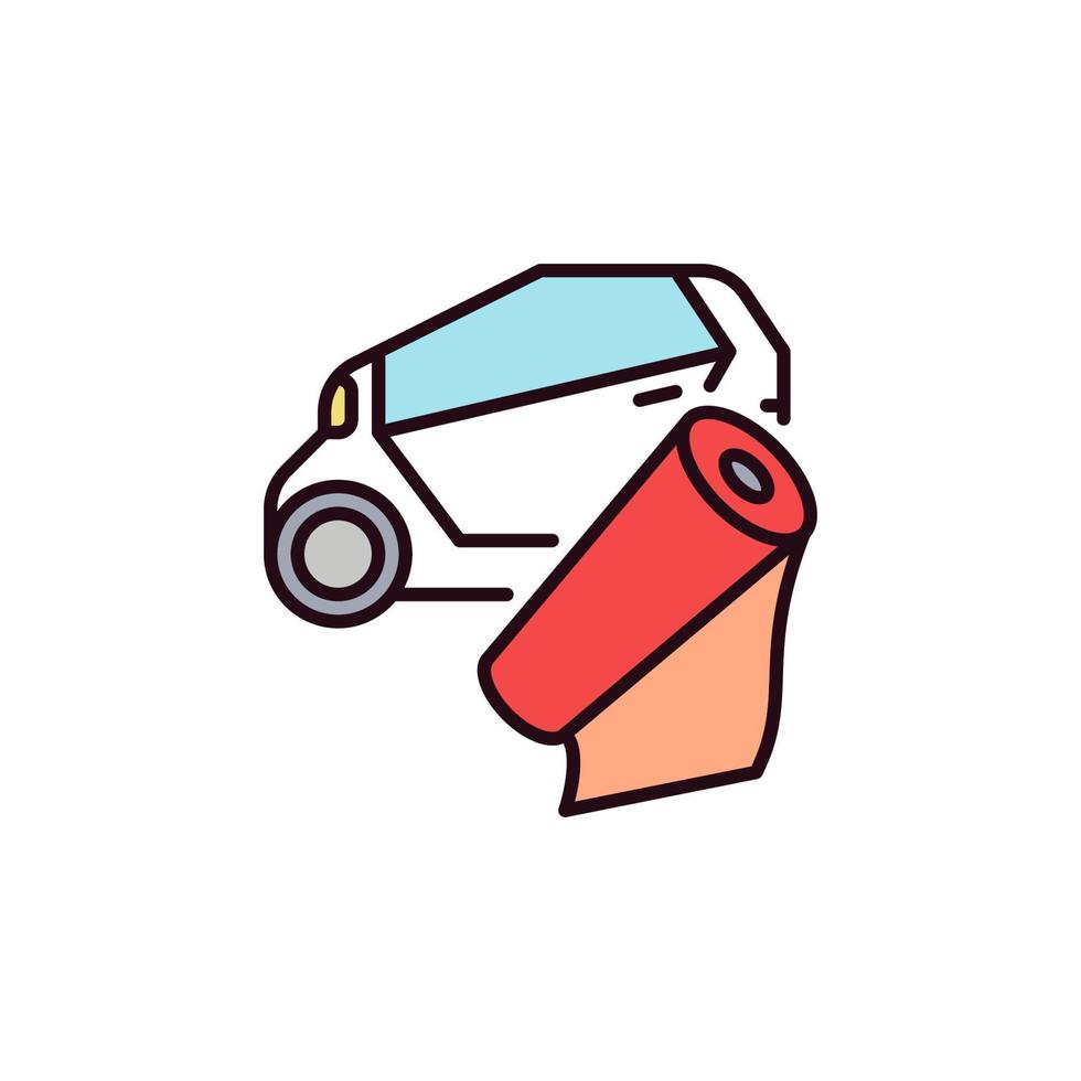 coche envolver vector concepto creativo de colores icono o símbolo