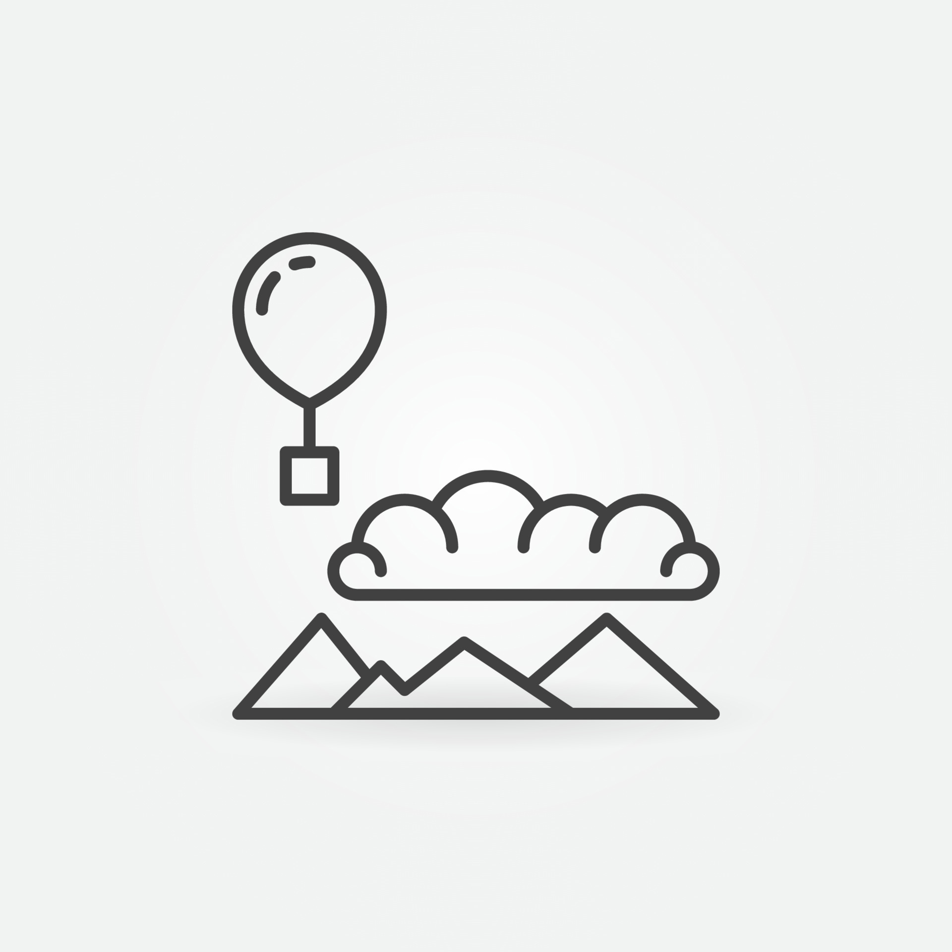 Flying Radiosonde in Atmosphere vector concept thin line icon 20413602