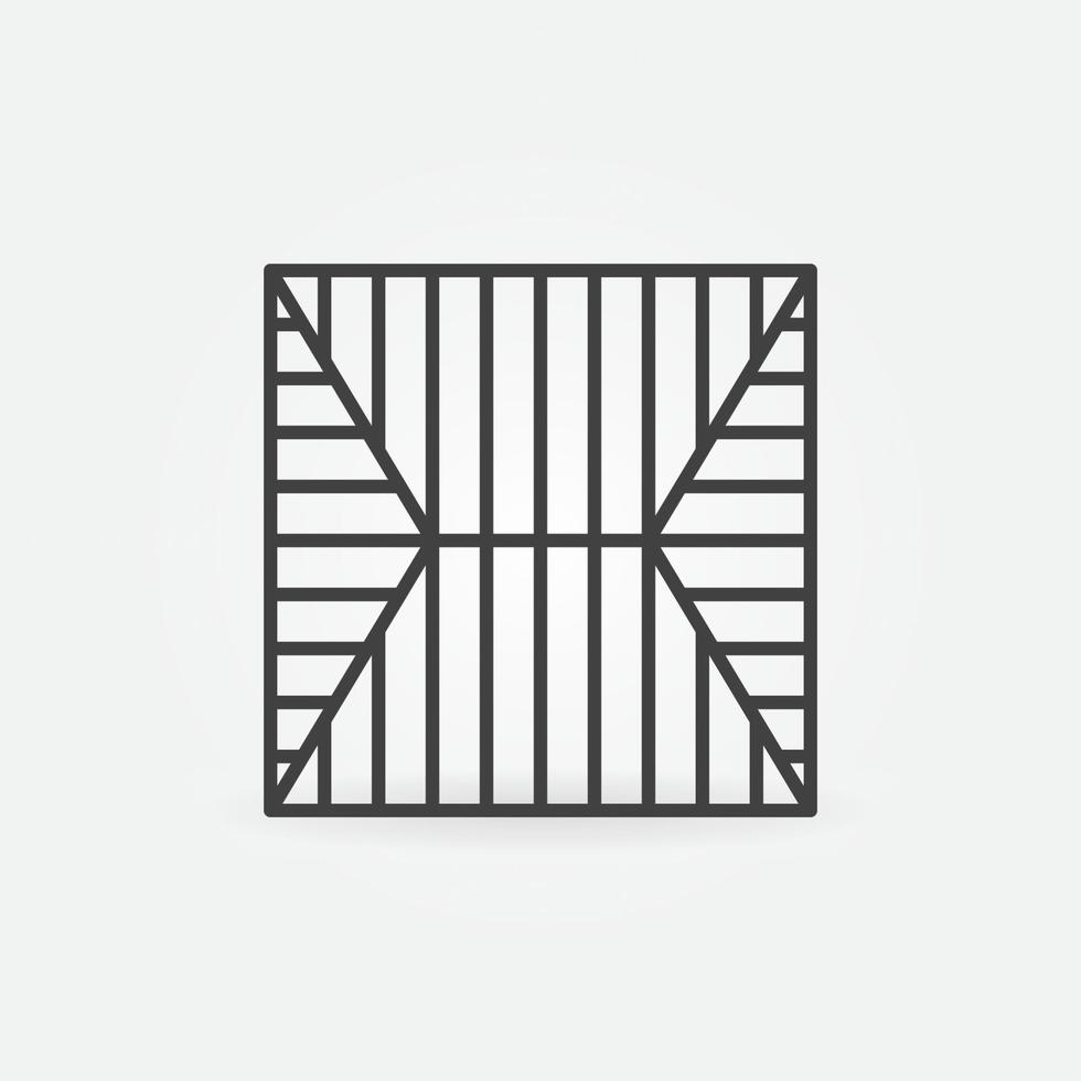 House Roof vector concept outline minimal icon - top view 20413634