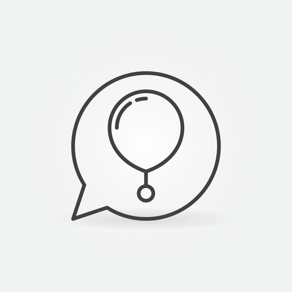 Radiosonde in Speech Bubble vector concept thin line icon