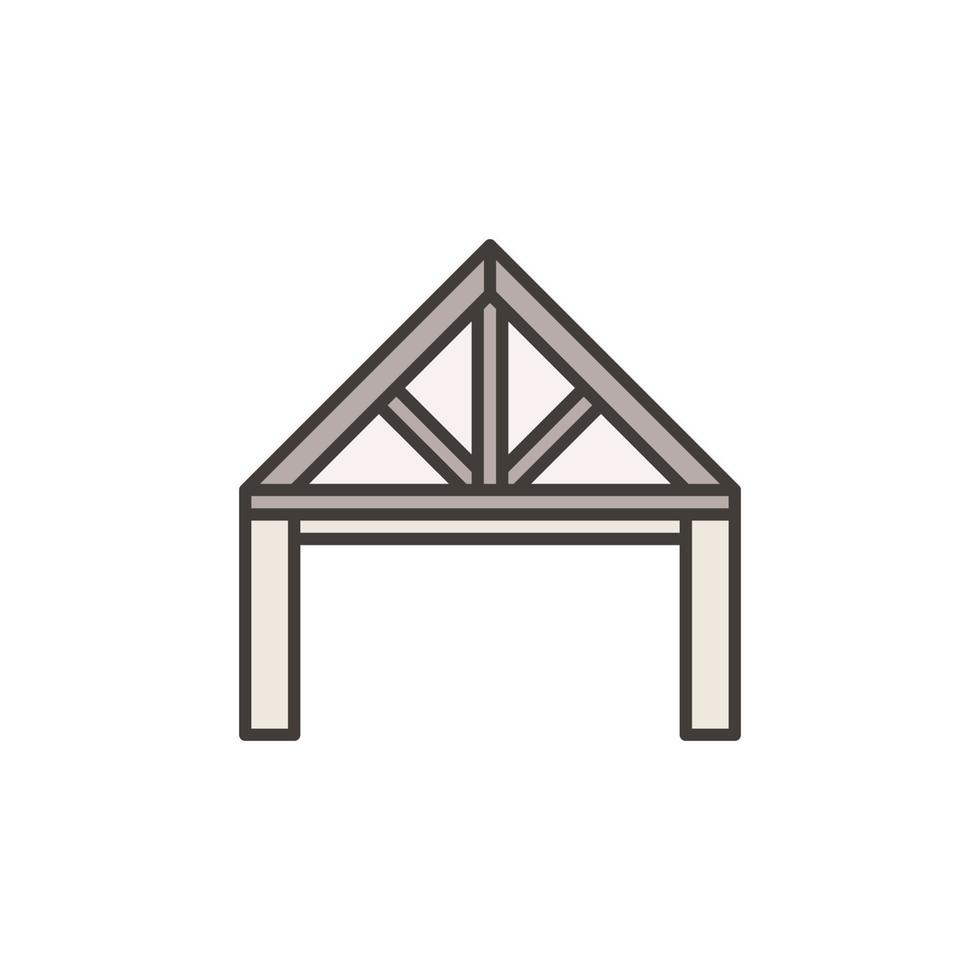 Roof Truss System vector concept colored icon