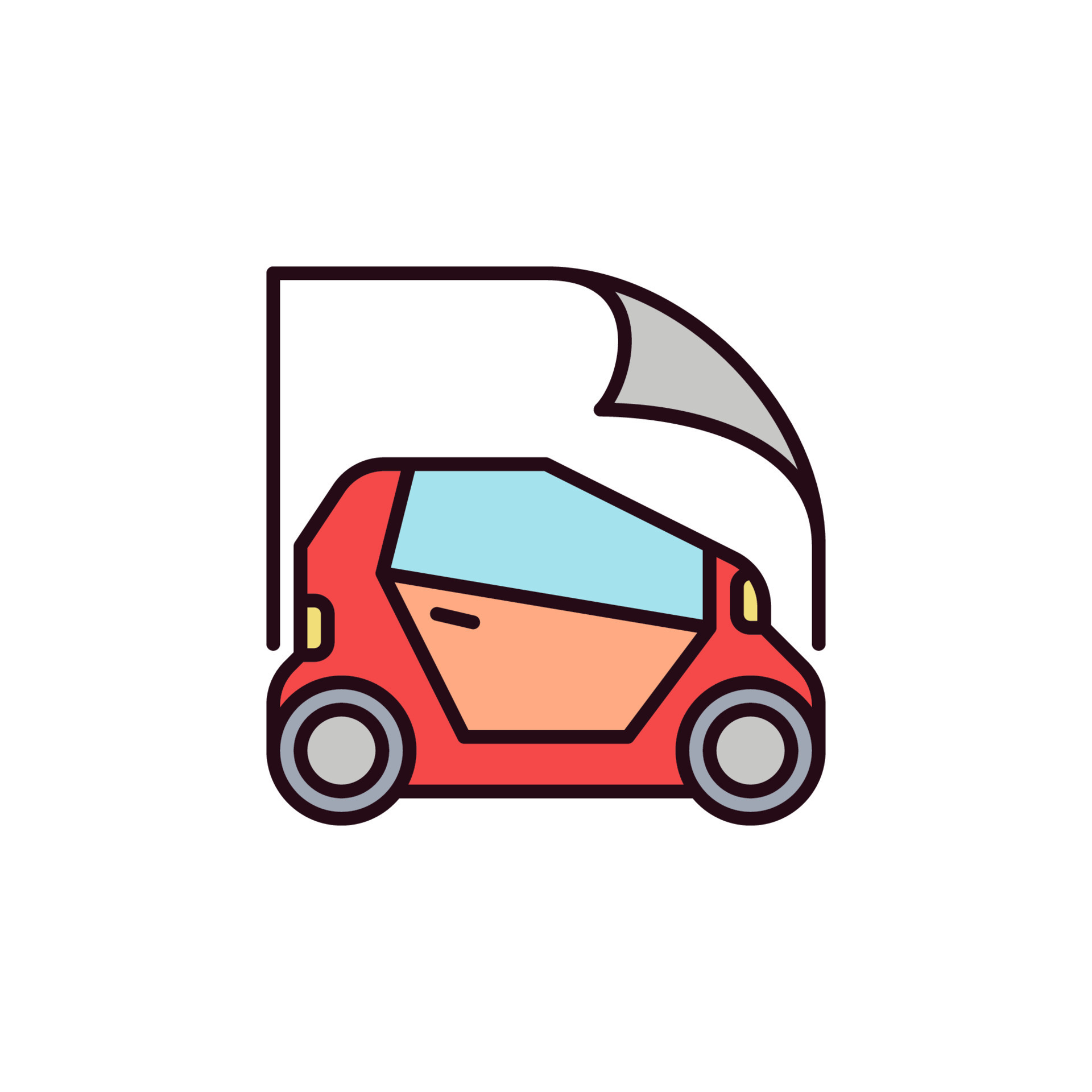Vehicle Vinyl Wrapping vector concept colored icon or symbol 20413696