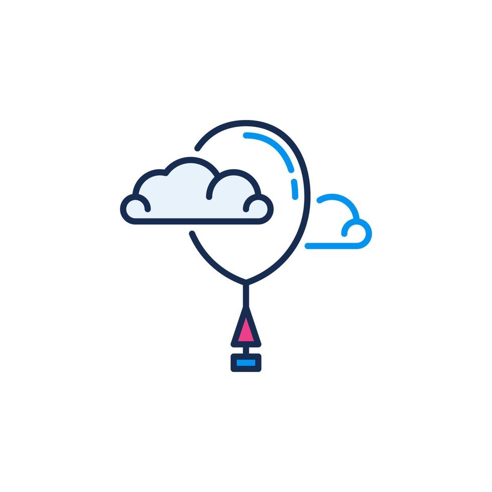 Weather Balloon vector Radiosonde concept colored icon