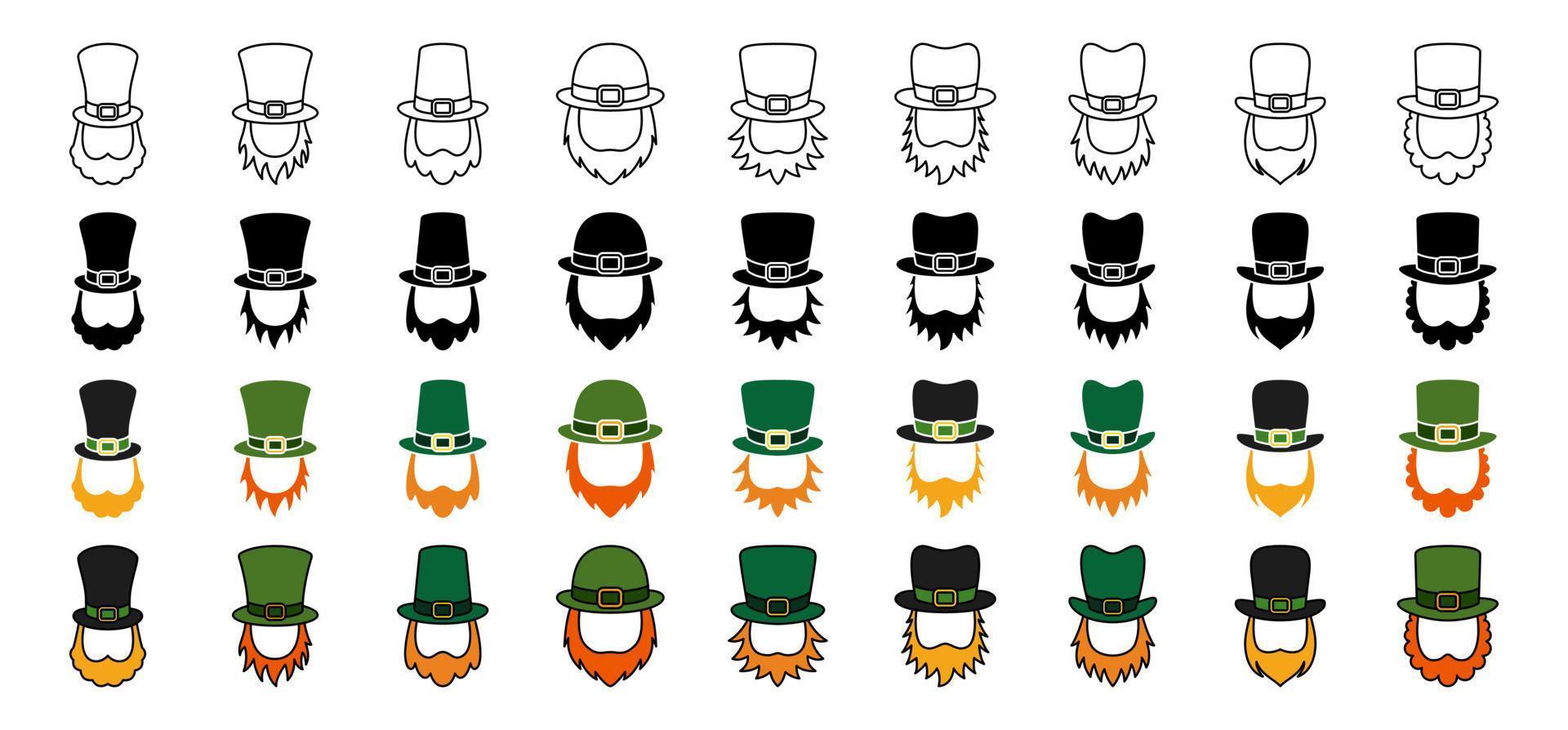 Collection of design elements for Leprechaun vector