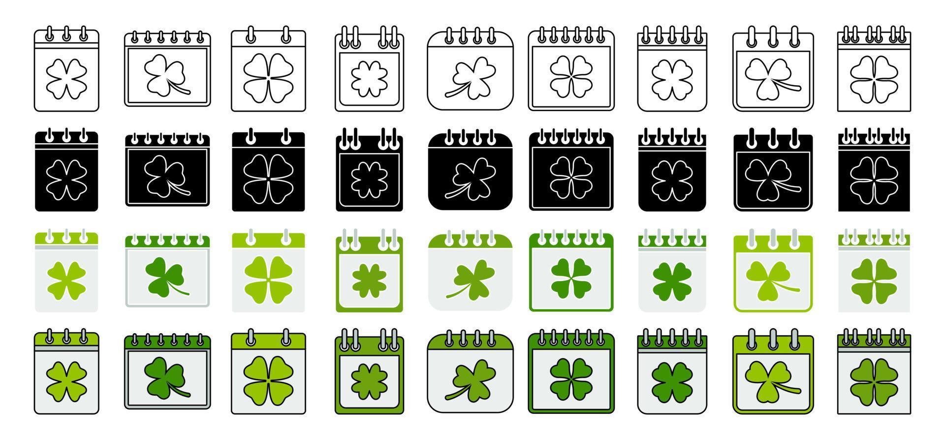 Collection of design elements for Calendar vector