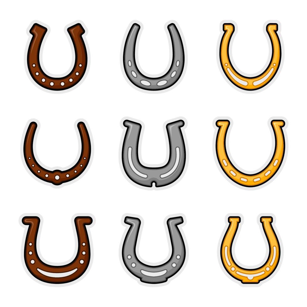 Collections of Horseshoe sticker decals vector