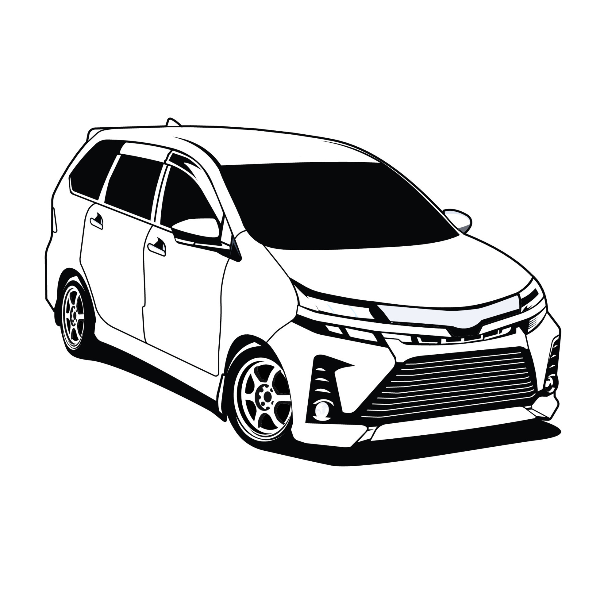 modern suv vehicle black and white 20414327 Vector Art at Vecteezy
