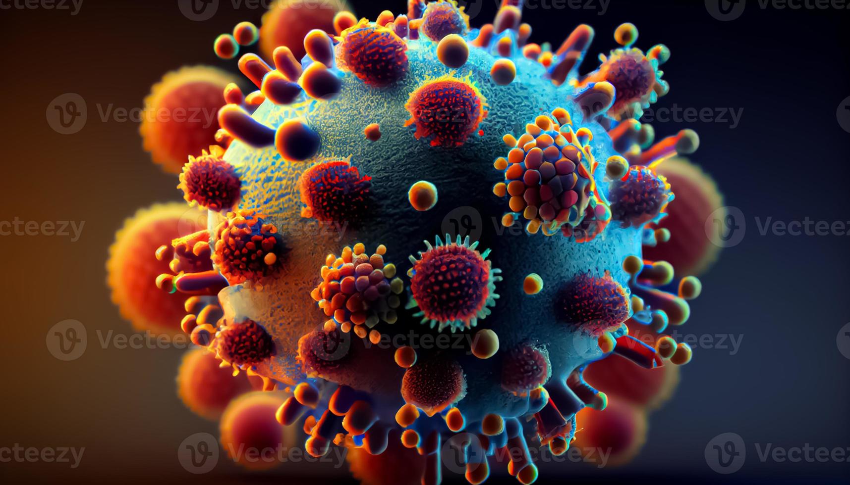 Closeup of Covid 19 Virus bacteria photo