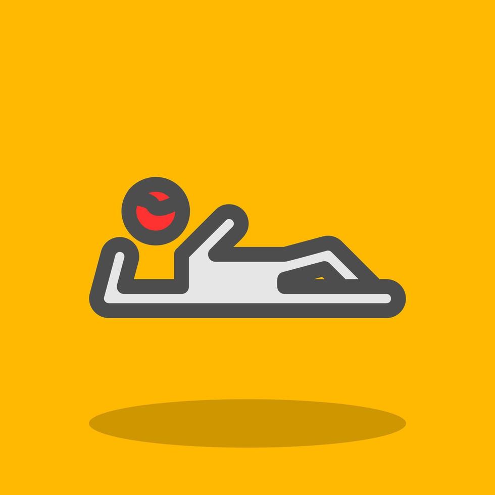 Lying Down Vector Icon Design