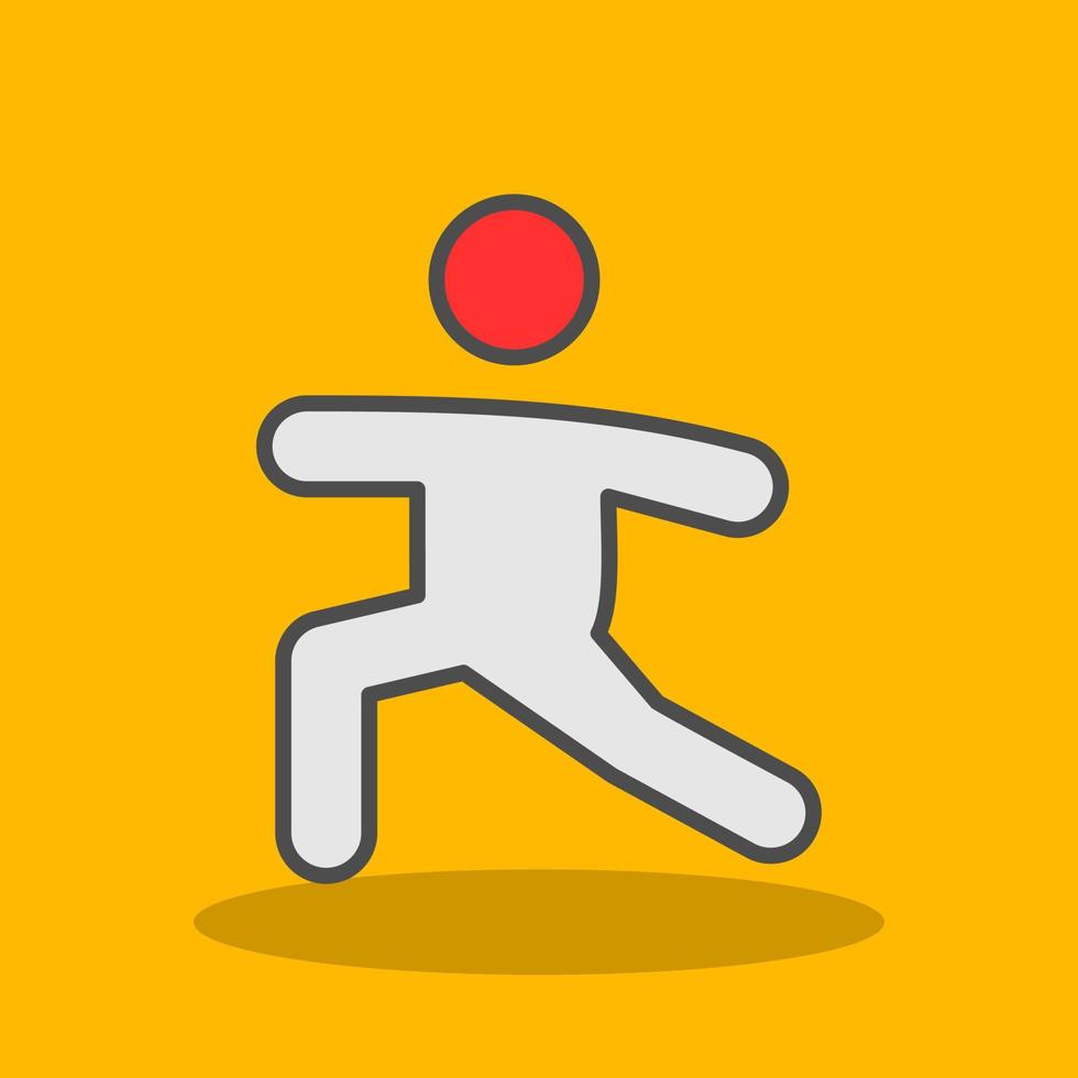 Warrior Pose Right Vector Icon Design