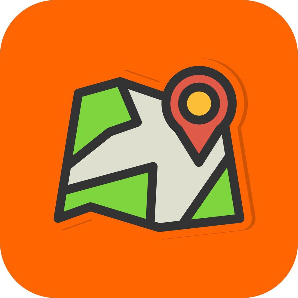 Paper Map Vector Icon Design