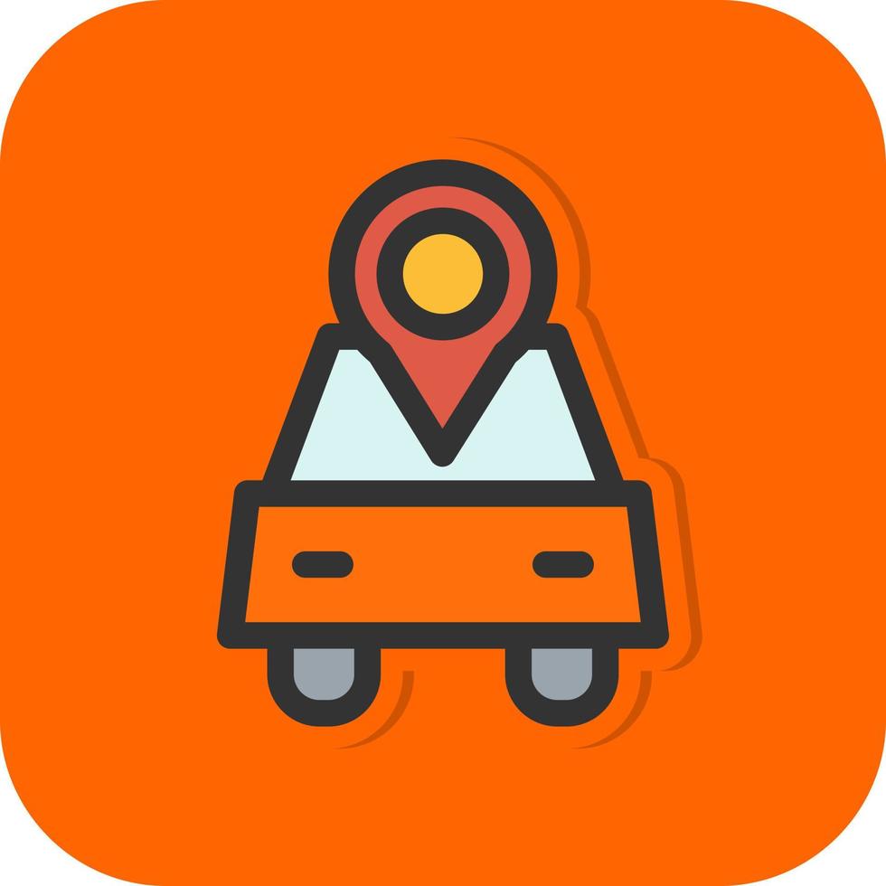 Car Location Vector Icon Design