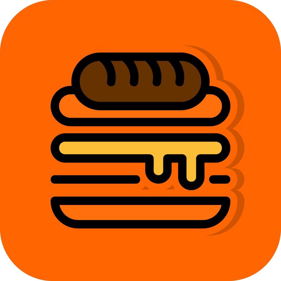 diseño de icono de vector de sándwich cubano