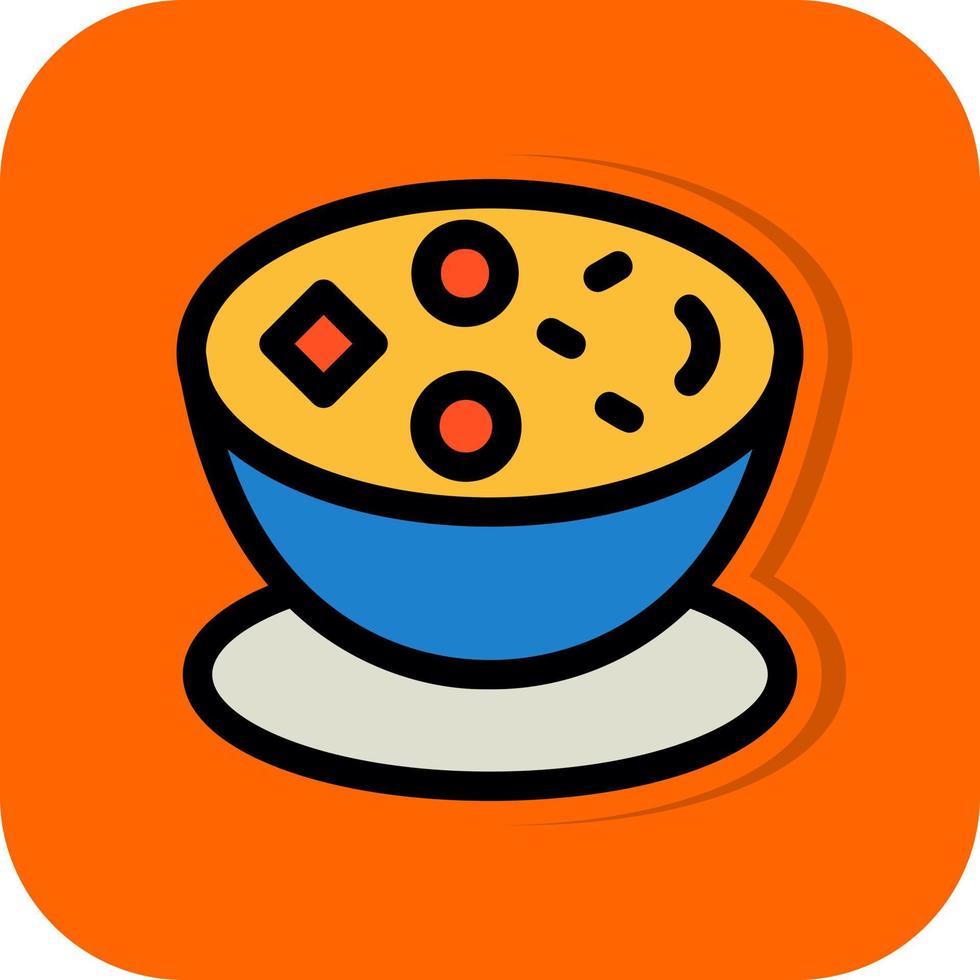 Clam Chowder Vector Icon Design