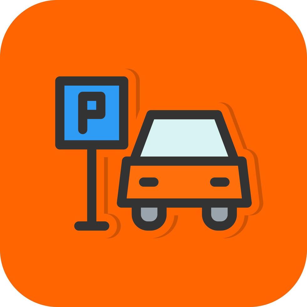 Car Park Vector Icon Design
