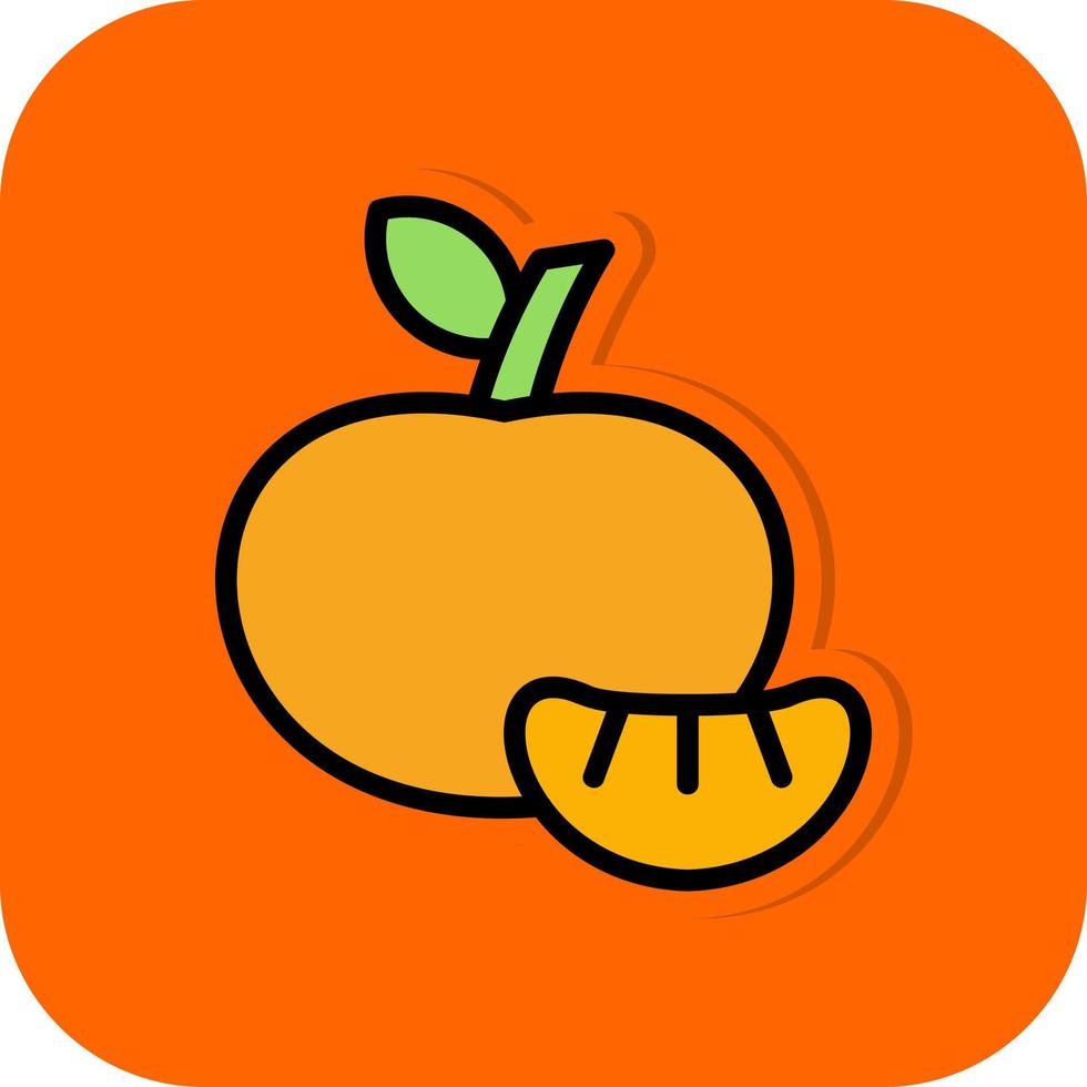 Tangerine Vector Icon Design
