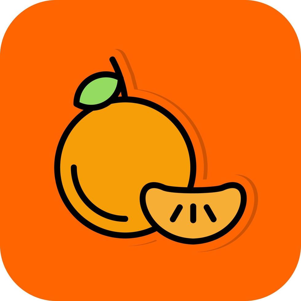 diseño de icono de vector de mandarina