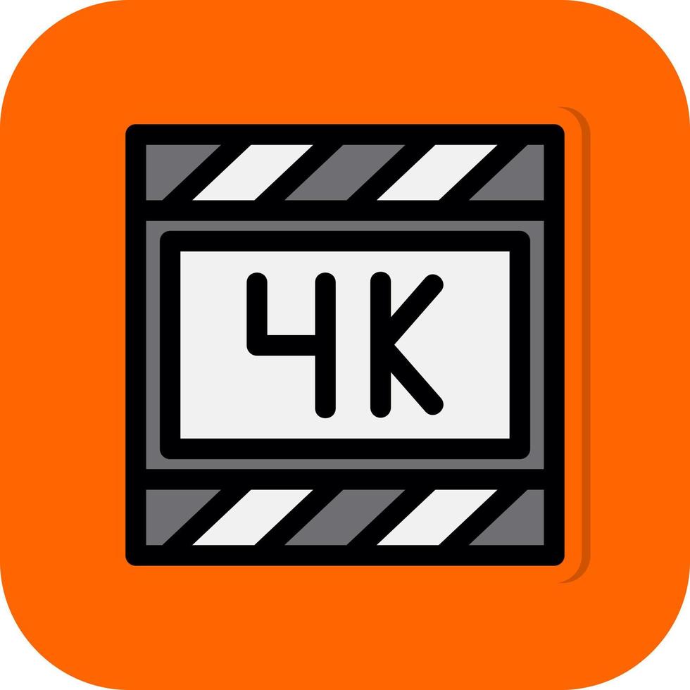 4k Film Vector Icon Design