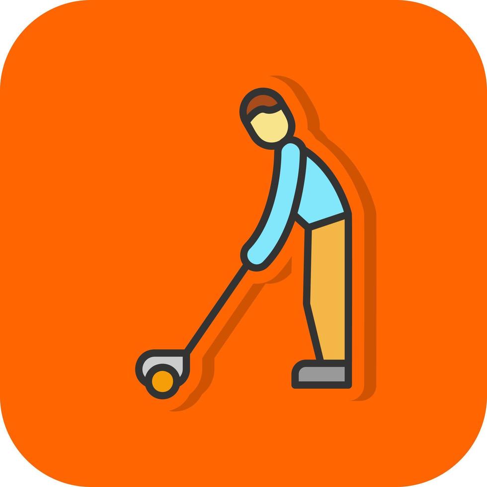 diseño de icono de vector de jugador de golf