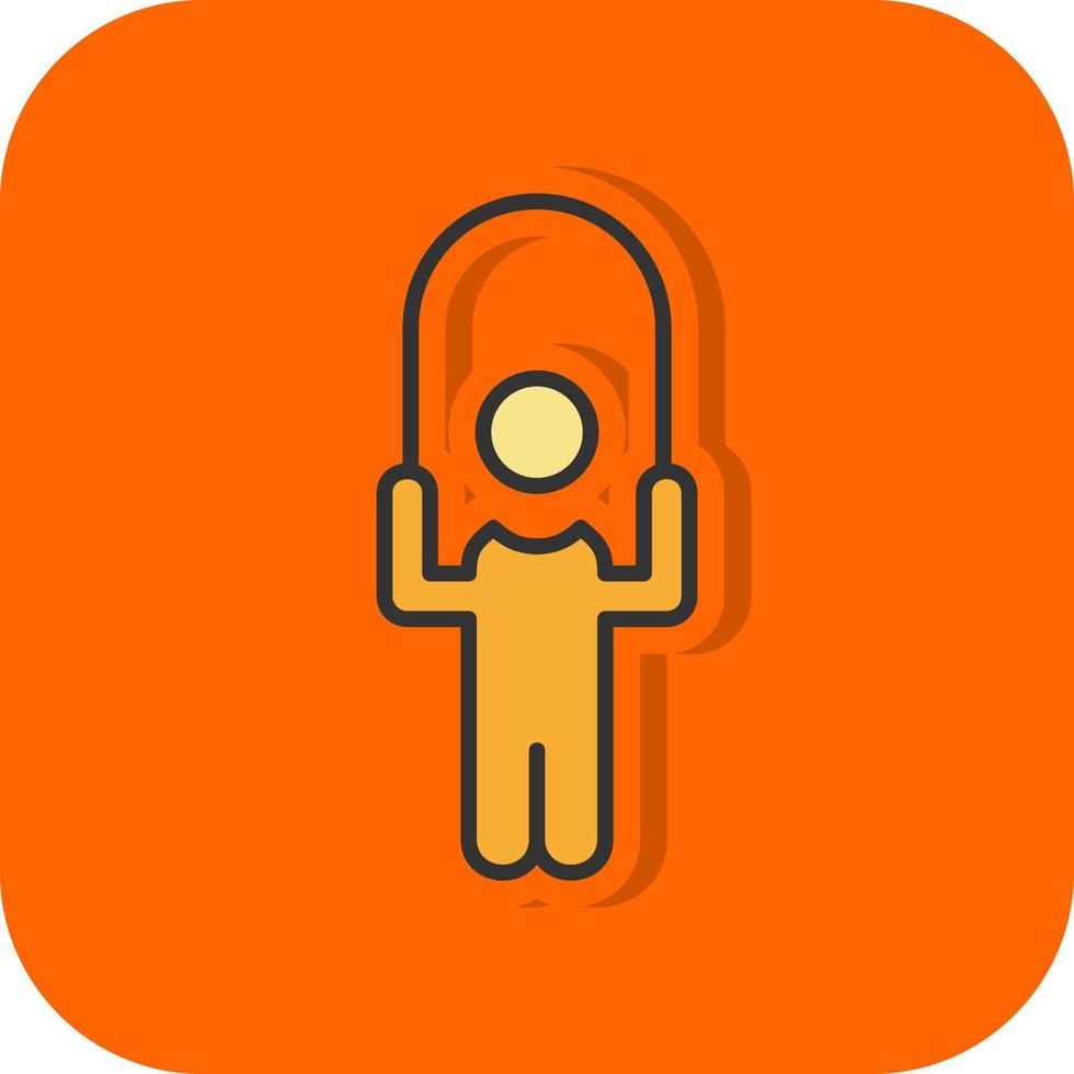 Person skipping rope Vector Icon Design