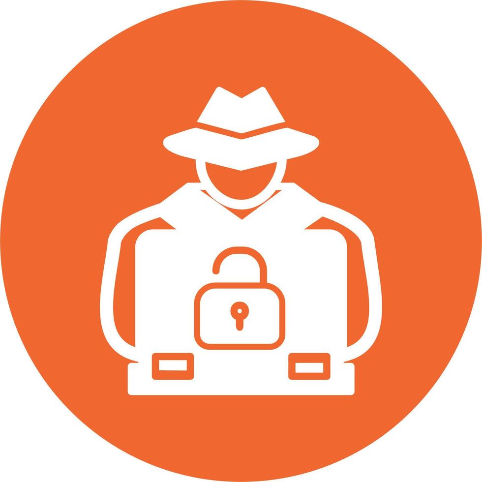 Hacker Cyber Attack Vector Icon