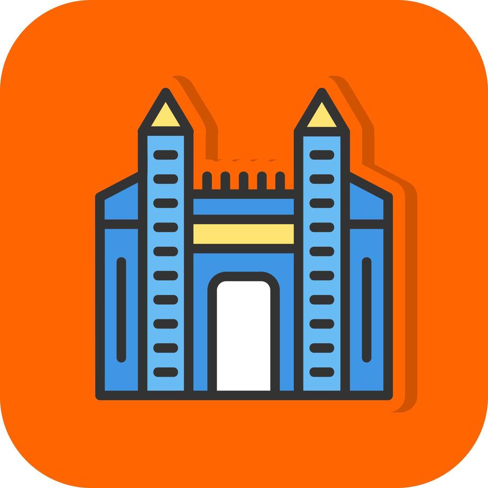 Ishtar Gate Vector Icon Design