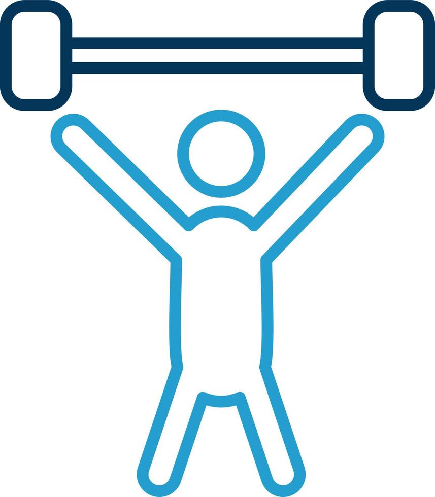 Weight Lifting Person Vector Icon Design