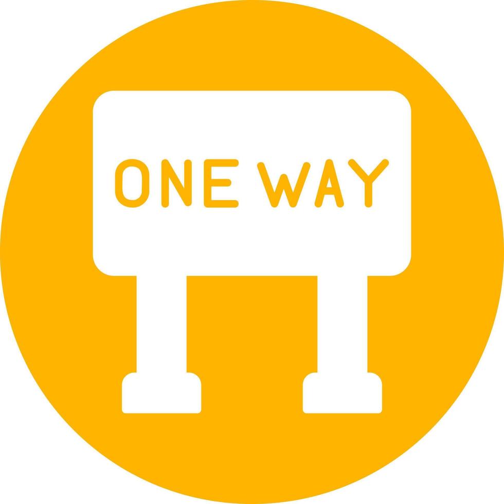 One Way Vector Icon