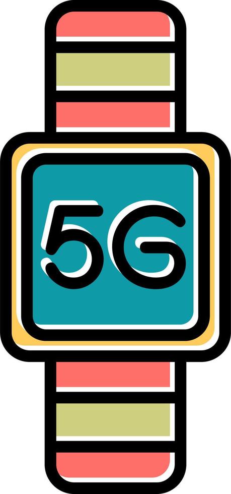 5G Smart Watch Vector Icon