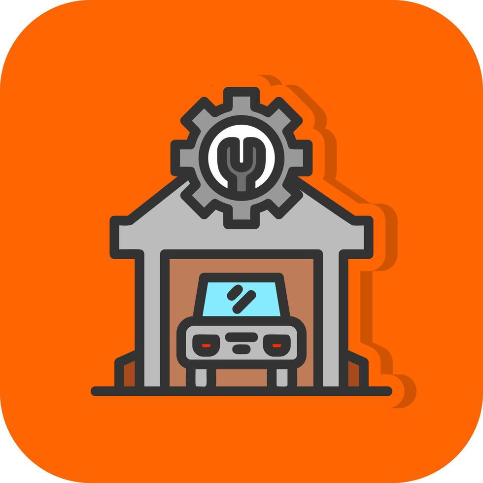 Mechanic Shop Vector Icon Design