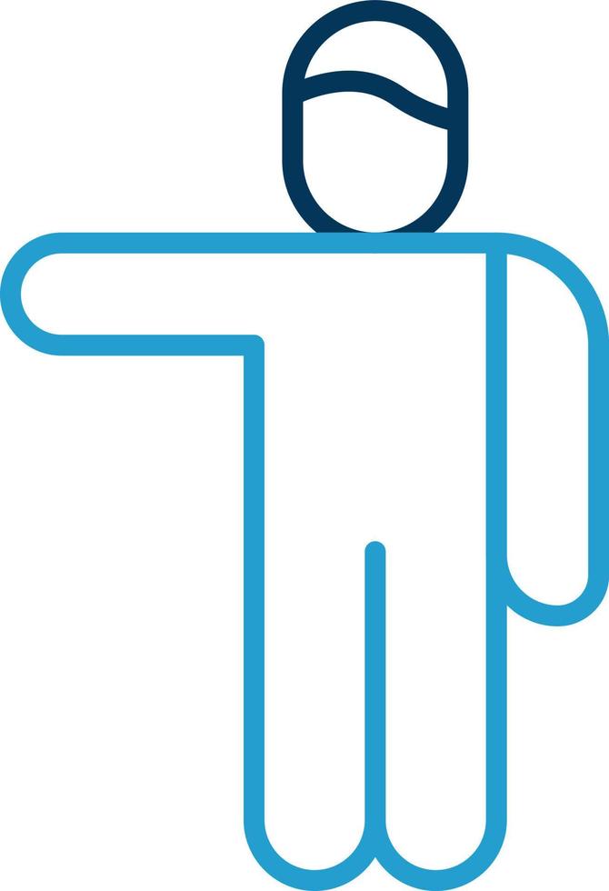 One Arm Bend Left Vector Icon Design
