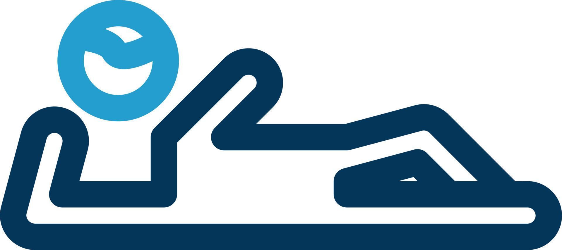 Lying Down Vector Icon Design