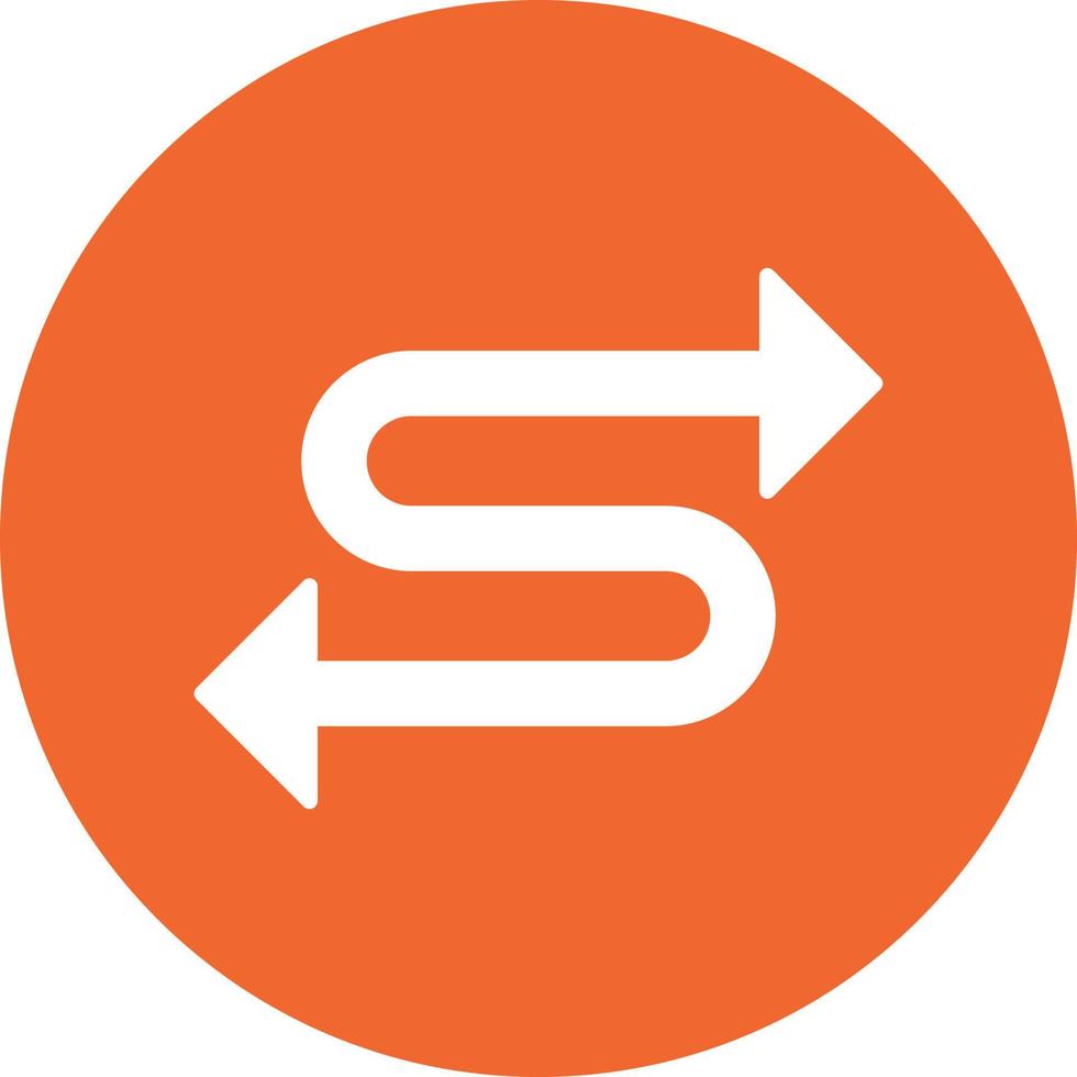 Zigzag Arrow Vector Icon