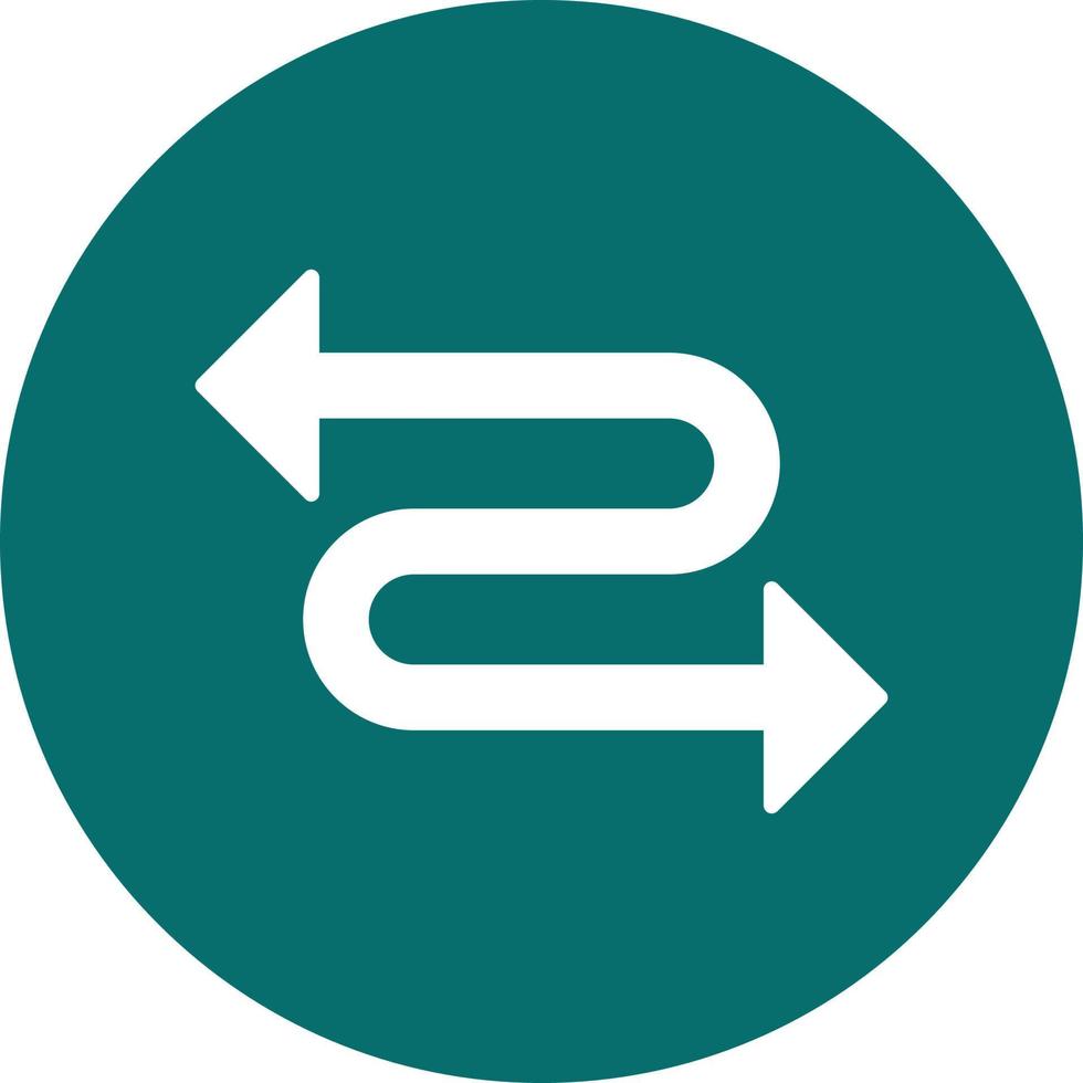 Zigzag Arrow Vector Icon
