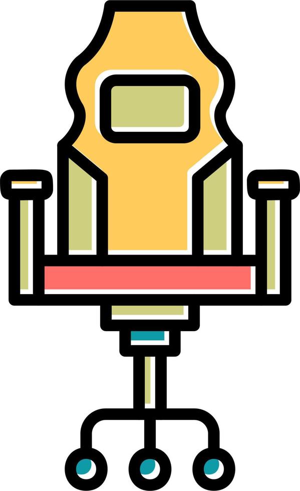 icono de vector de silla de juego